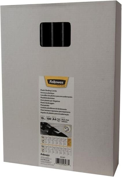 Fellowes Bindrug 19mm 21rings A4 zwart 100 stuks - Foto 2