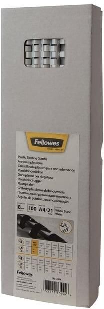 Fellowes Bindrug 8mm 21rings A4 wit 100 stuks - Foto 2