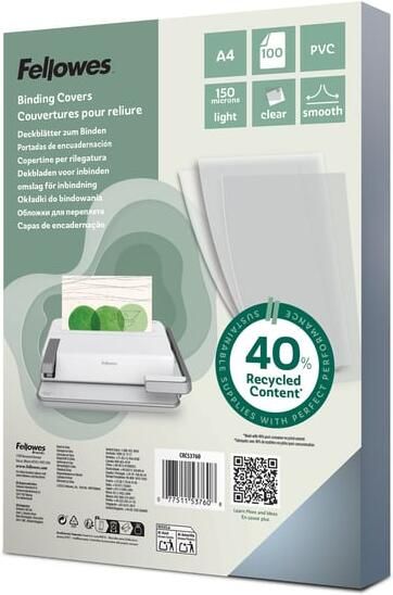 Fellowes Voorblad A4 PVC 150micron 100 stuks - Foto 4