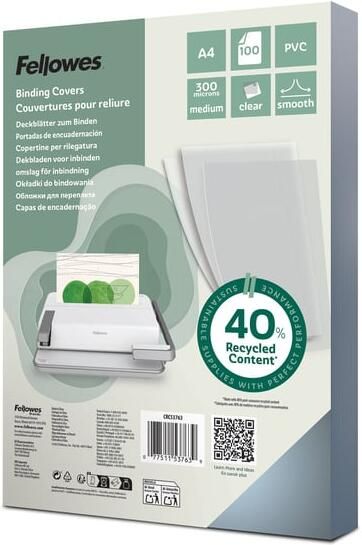 Fellowes Voorblad A4 PVC 300micron recycled 100 stuks - Foto 4