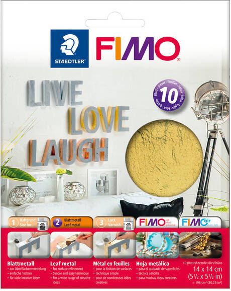Fimo Staedtler Bladmetaal Fimo 14x14cm 10vel goud