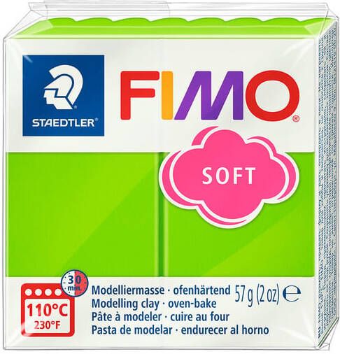 Fimo Staedtler Boetseerklei Fimo soft 57 gram appelgroen