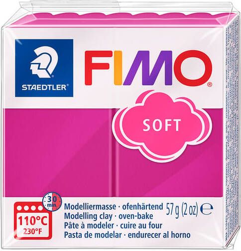 Fimo Staedtler Boetseerklei Fimo soft 57 gram framboos