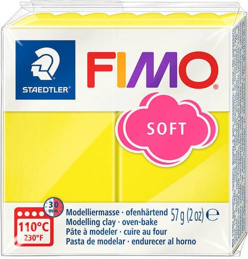 Fimo Staedtler Boetseerklei Fimo soft 57 gram limoengeel