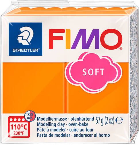 Fimo Staedtler Boetseerklei Fimo soft 57 gram mandarijn