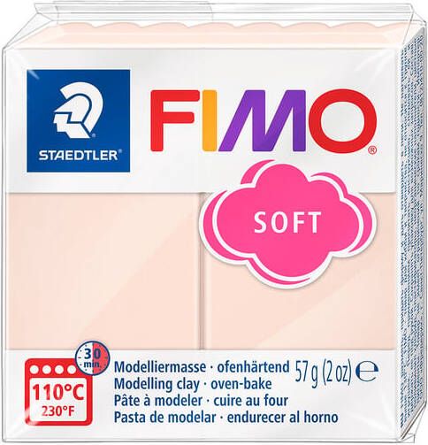 Fimo Staedtler Boetseerklei Fimo soft 57 gram perzik