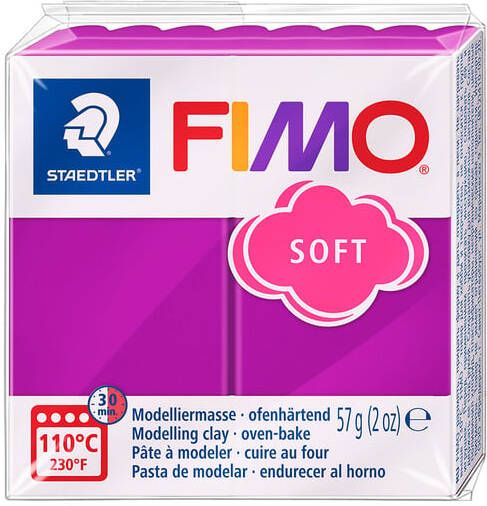 Fimo Staedtler Boetseerklei Fimo soft 57 gram purperviolet