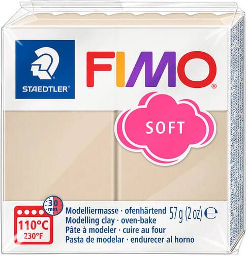 Fimo Staedtler Boetseerklei Fimo soft 57 gram sahara