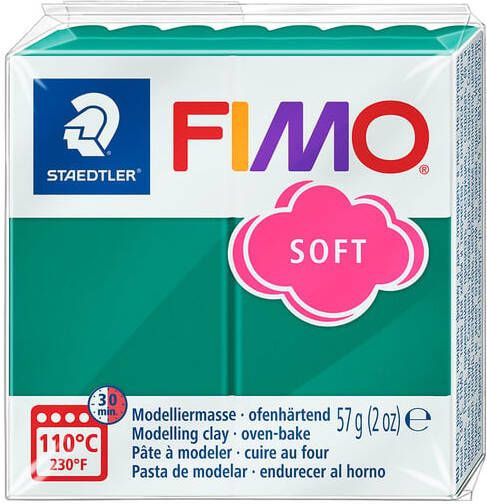 Fimo Staedtler Boetseerklei Fimo soft 57 gram smaragd