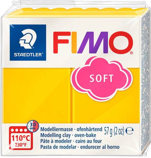 Fimo Staedtler Boetseerklei Fimo soft 57 gram zonnegeel