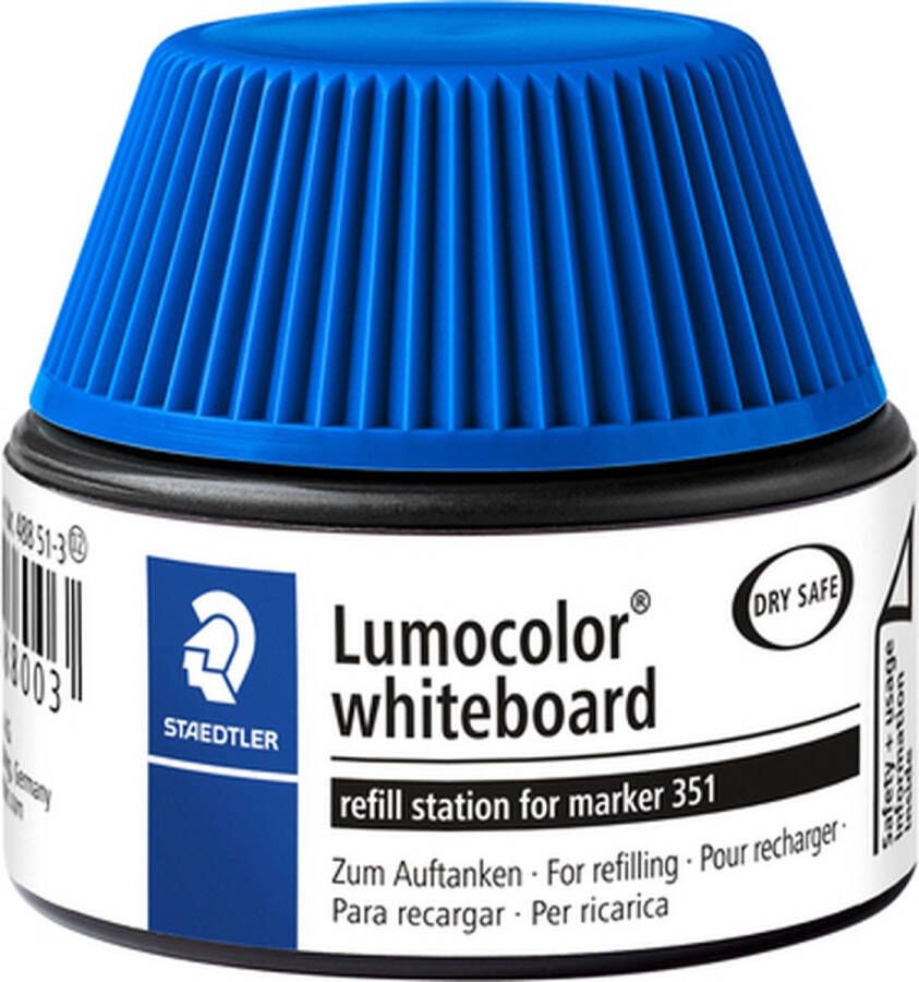 Fimo Staedtler Viltstiftvulling Staedtler Lumocolor whiteboard 30ml blauw