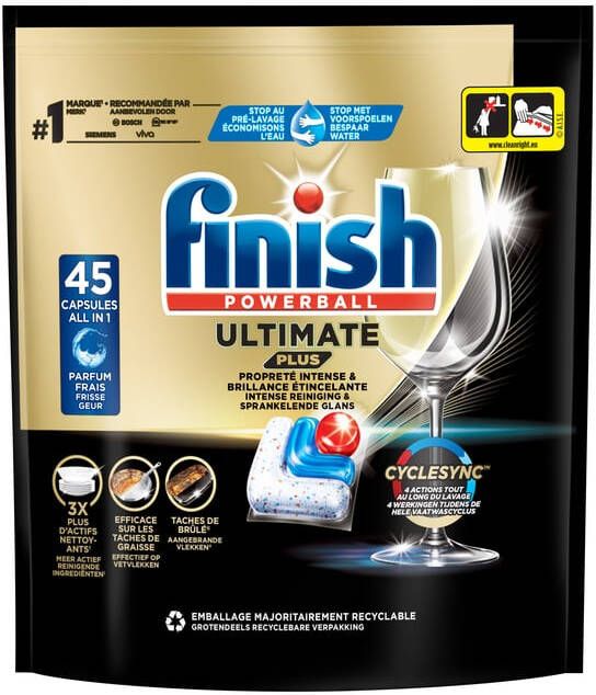 Finish Vaatwastabletten Ultimate Plus 45st