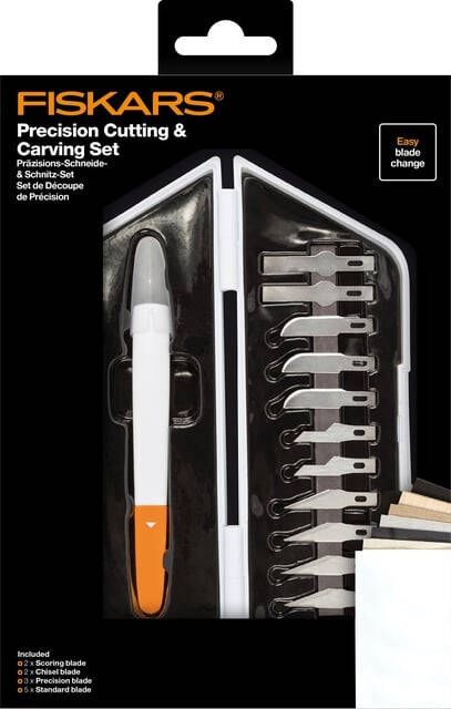 Fiskars Precisiemes Medium Duty setà 12 mesbladen wit