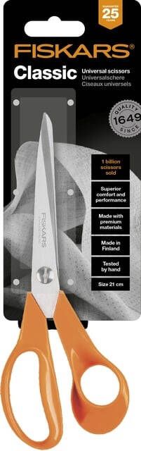 Fiskars Schaar Classic universeel 21cm oranje
