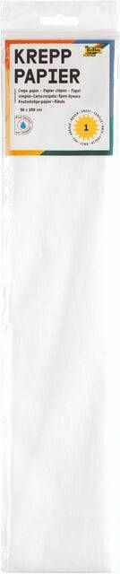 Folia Paper Crêpepapier Folia 250x50cm nr100 wit