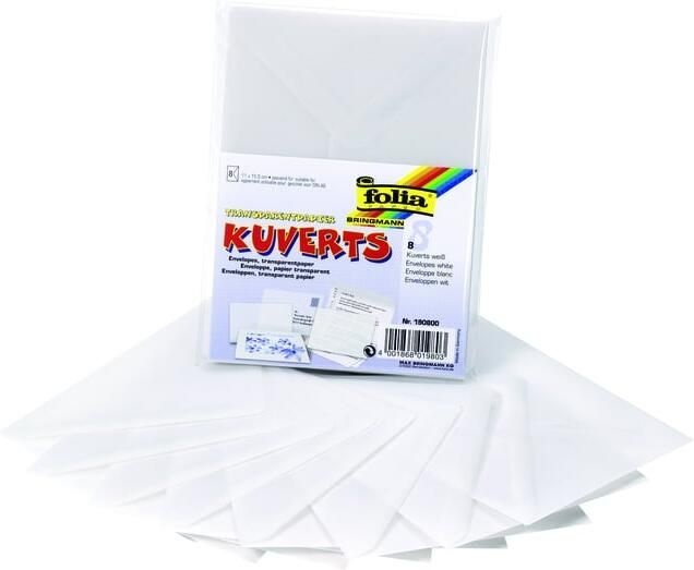 Folia Paper Envelop Folia A6 115gr set Ã  8 stuks transparant