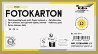 Folia Paper Fotokarton Folia 2-zijdig 50x70cm 300gr nr65 goud