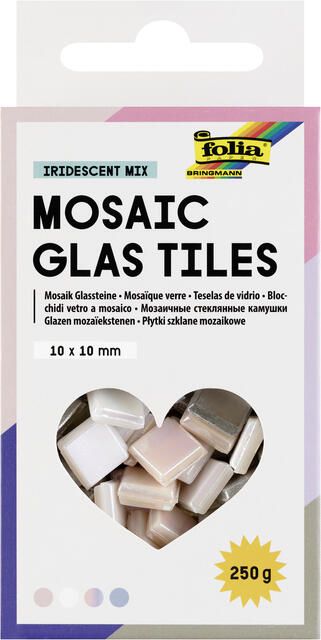 Folia Paper Mozaieksteentjes Folia 10x10mm glas iriserend