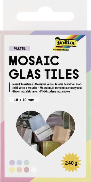Folia Paper Mozaieksteentjes Folia 10x10mm glas pastel assorti - Foto 1