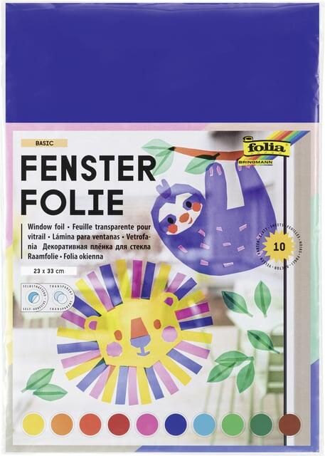 Folia Paper Raamfolie Folia 23x33cm 10 vel 10 kleuren