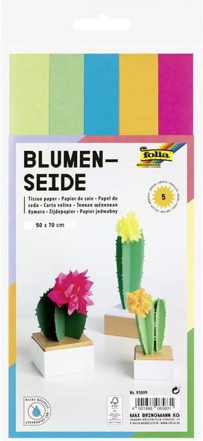 Folia Paper Zijdevloeipapier Folia 50x70cm 20gr neon assorti 5 vel