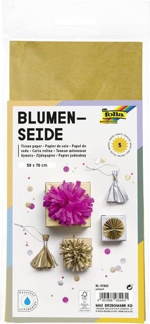 Folia Paper Zijdevloeipapier Folia 50x70cm 20g nr65 goud setà 5vel - Foto 2