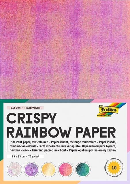 Folia Paper Regenboogpapier Folia 23x33cm iriserend 75gr 10 vel assorti