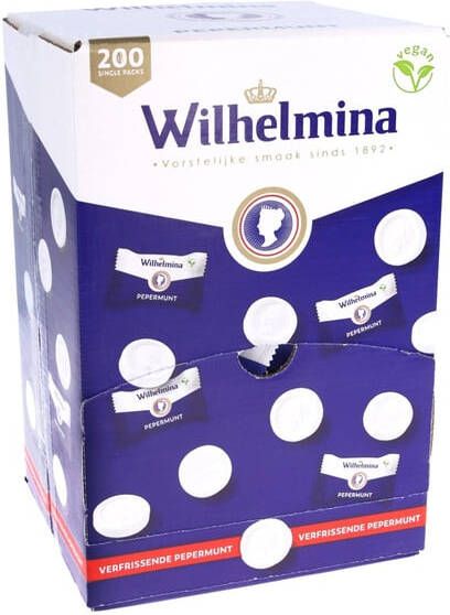 Fortuin Wilhelmina pepermunt singe dispenser van 200 stuks