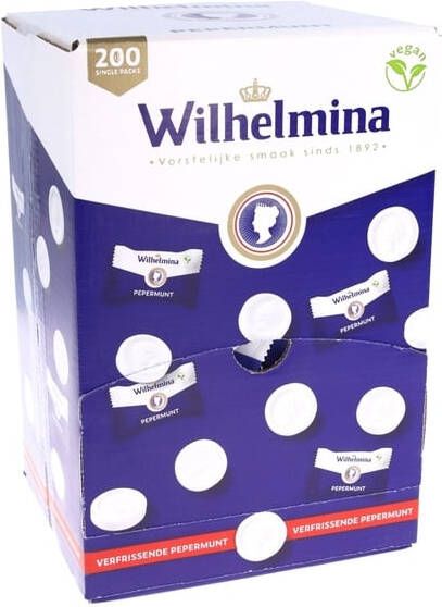 Fortuin Wilhelmina pepermunt singe dispenser van 200 stuks