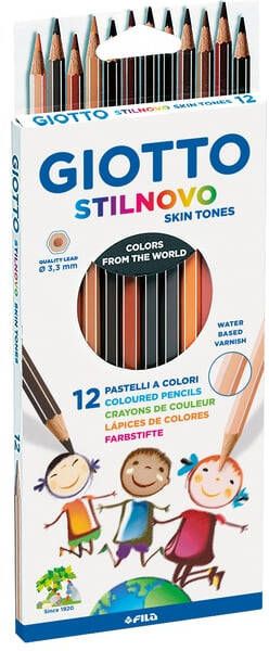 Giotto Stilnovo Skin Tones kleurpotloden ophangbaar kartonnen etui met 12 potloden