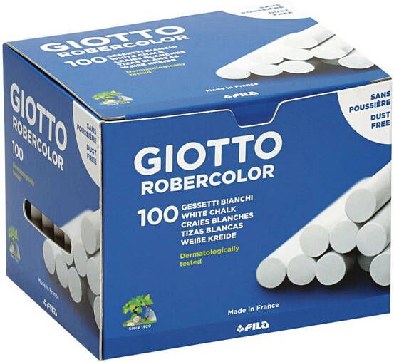 Giotto Schoolbordkrijt wit doos Ã  100 stuks