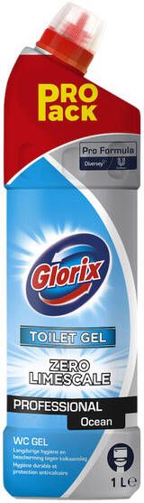 Glorix Sanitairreiniger Pro Formula Toilet Gel Ocean zonder bleek 1000ml
