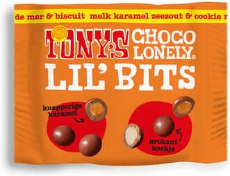 Goedkope Tony's Chocolonely Bestellen Chocolade Tony's Chocolonely Lil'Bits karamel zeezout&cookie mix 40 gram