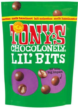 Goedkope Tony's Chocolonely Bestellen Chocolade Tony's Chocolonely Lil'Bits melk hazelnoot 120 gram