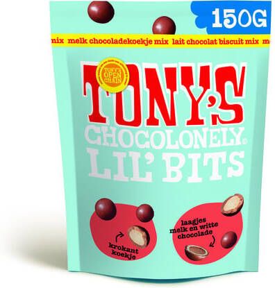 Goedkope Tony's Chocolonely Bestellen Chocolade Tony's Chocolonely Lil'Bits melk koekje mix 150 gram