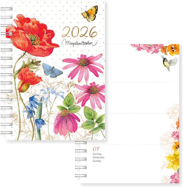 Hallmark Agenda 2026 Marjolein Bastin bloemen 7dagen 2pagina's