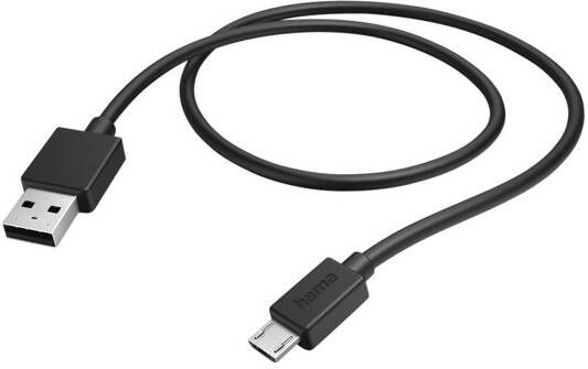 Hama Kabel USB-A micro-USB 2.0 1 meter zwart