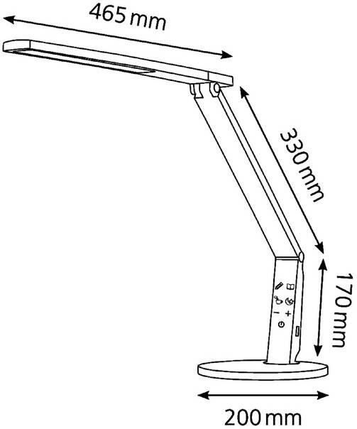 Hansa bureaulamp Vario Plus LED-lamp antraciet - Foto 2