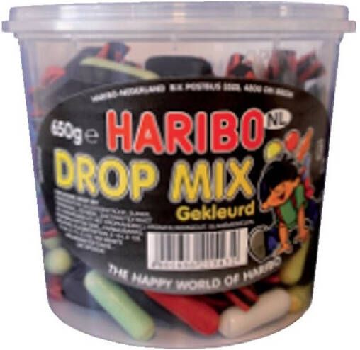 Haribo Dropmix gekleurd 650gram