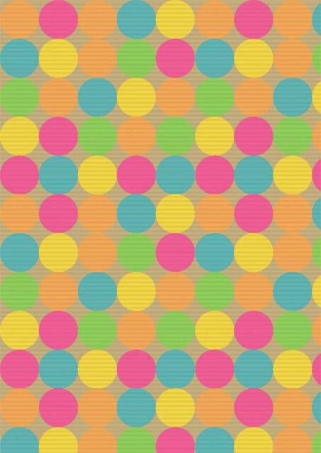 Haza Apparaatrol Colorful Dots kraft 60gr 200mx30cm