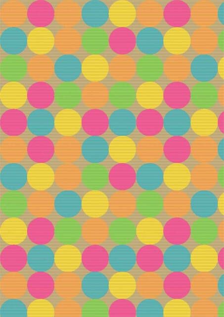 Haza Apparaatrol Colorful Dots kraft 60gr 200mx50cm