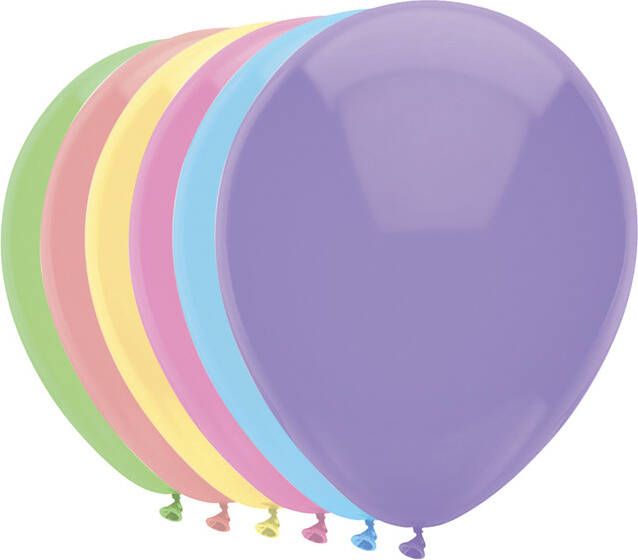 Haza Ballon uni 30cm 100 stuks pastel assorti
