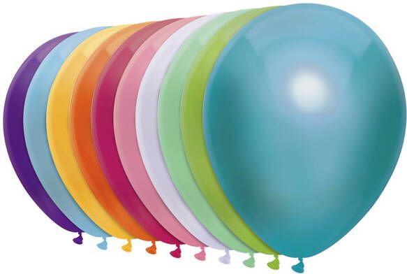 Haza Ballon uni 30cm 50 stuks metallic assorti