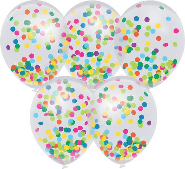 Haza Confetti ballonnen 5 stuks
