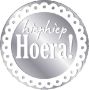 Haza Etiket Hiep Hoera zilver wit Ã  1000 stuks - Thumbnail 1