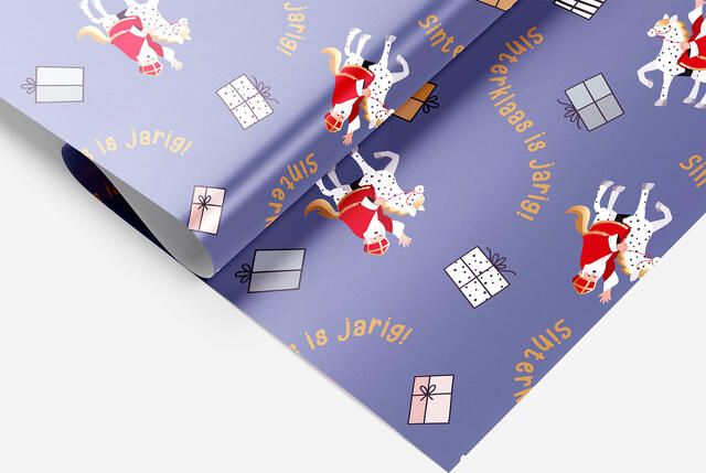 Haza Inpakpapier Sint en Co 200x70cm assorti