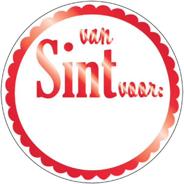 Haza Stickers van Sint voor rond rood wit doosà 1000 stuks