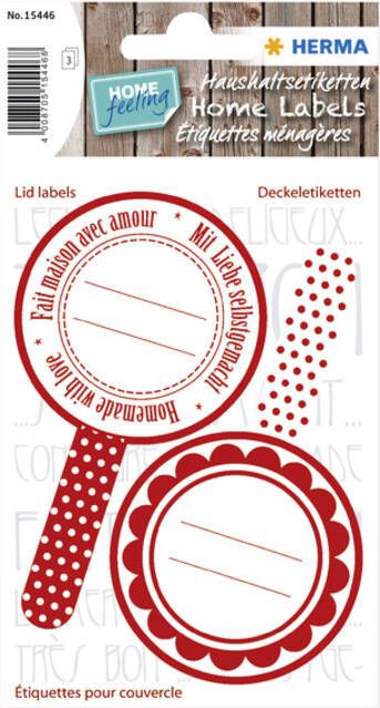Stickers kitchenlabels voor deksel new look rood - Foto 1