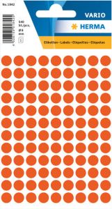 Herma Multipurpose-etiketten Ã 8 mm rond rood permanent hechtend om met de hand te