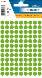 Herma Multipurpose-etiketten Ã 8 mm rond fluor groen permanent hechtend om met de